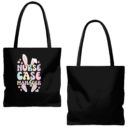 Nurse Case Ager Easter Bunny Case Aget Easter Tote Bags (AOP)