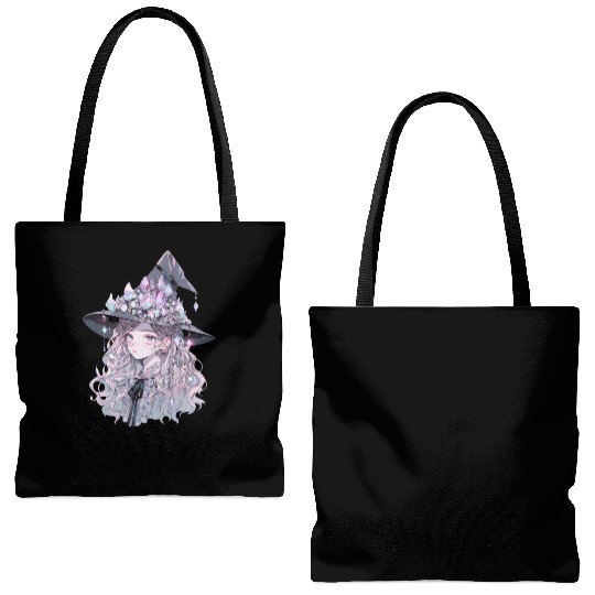 Pastel Goth Crystal Witch Tote Bags (AOP)