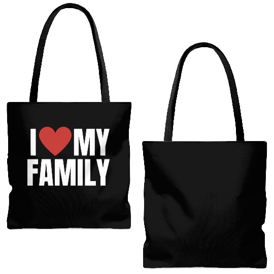 I Love My Family Gathering Reunion Celebration Tote Bags (AOP)