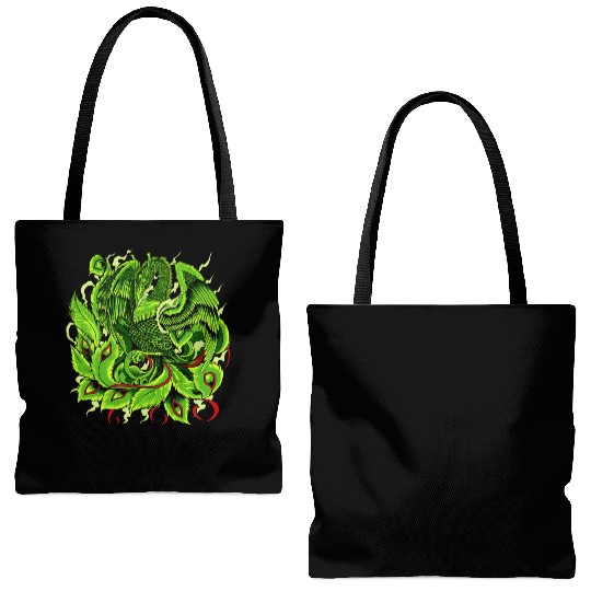 Mythical Creature From Japan Japanese Phoenix Tote Bags (AOP)