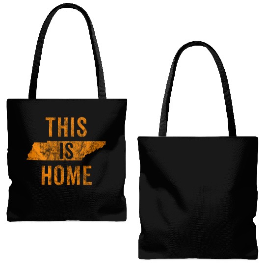 This Is Home Tennessee State Orange Proud Fan Tote Bags (AOP)