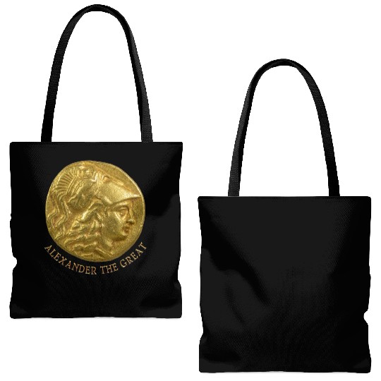 Alexander the Great, the great Greek warrior. Tote Bags (AOP)