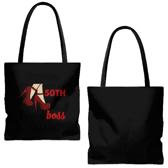 Stepping Into My 50Th Birthday Like A Boss Tote Bags (AOP)