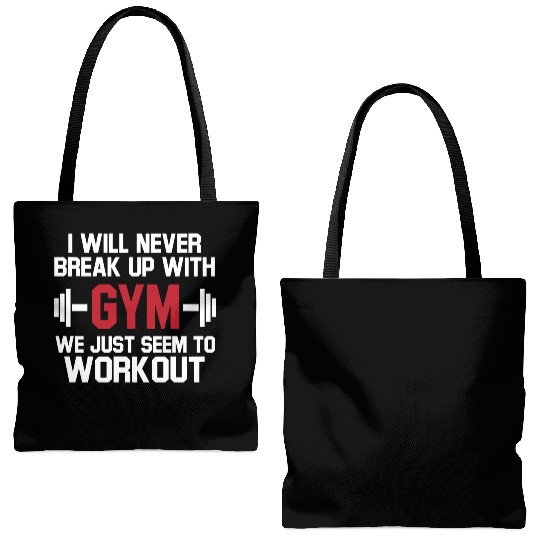 Funny Gym Fitness Workout Tote Bags (AOP)