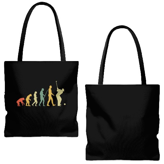 Golf Player Evolution Golf Club Golfer Golf Retro Tote Bags (AOP)