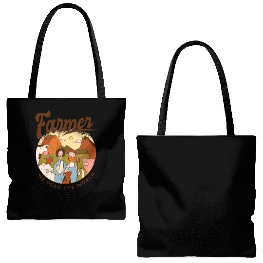 Farmer We Feed The World Tote Bags (AOP)