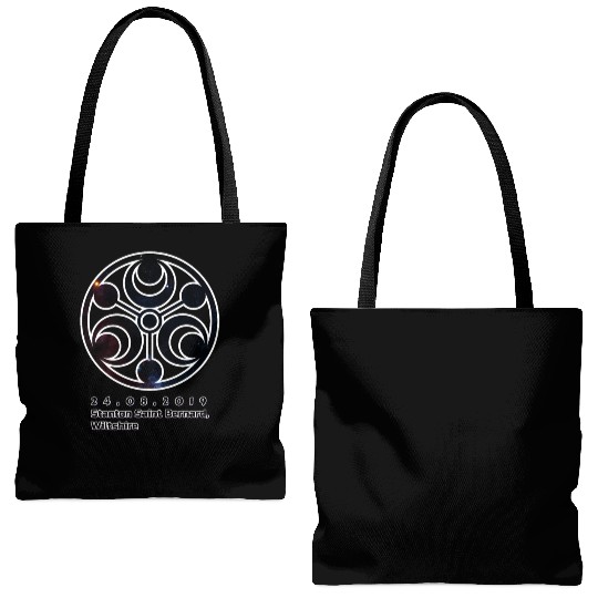 Station Saints Bernard Crop Circle, Wiltshire 24-0 Tote Bags (AOP)