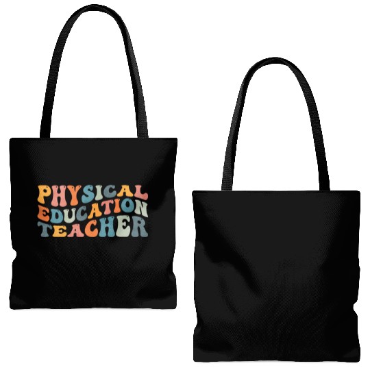 Groovy Physical Education Teacher PE Teaching Tote Bags (AOP)