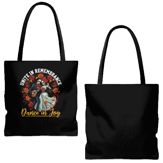 Dia De Los Muertos Sugar Skull Mexican Holiday Tote Bags (AOP)