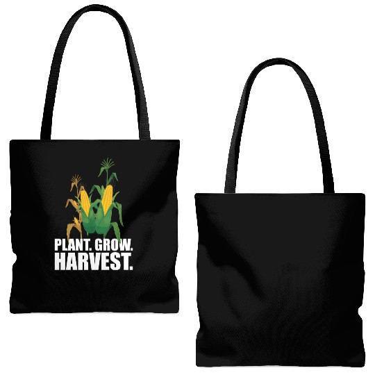 Corn Farmer Plant Grow Harvest Tote Bags (AOP)