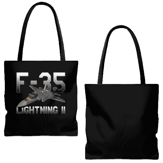 F 35 Lightning II Tote Bags (AOP)