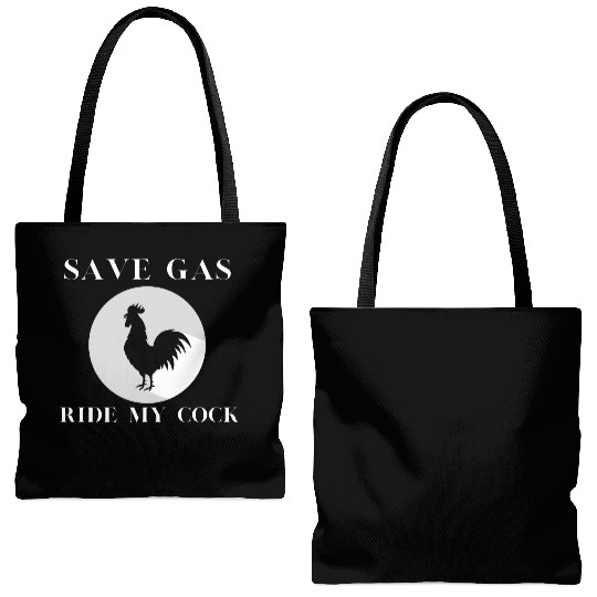 Save Gas Ride My Cock Rooster Lover Tote Bags (AOP)