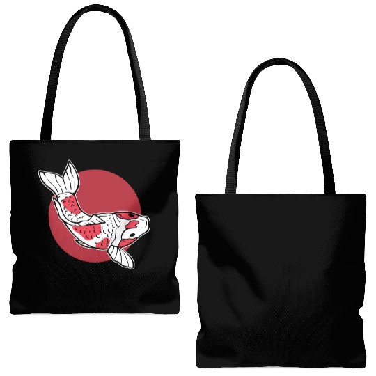 Japanese Koi Fish Koi Fish Keeper Tote Bags (AOP)