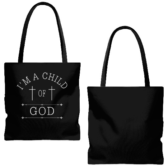 I'm a Child Of God Love Jesus Christian Christmas Tote Bags (AOP)