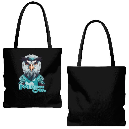 Mister owl origami Tote Bags (AOP)