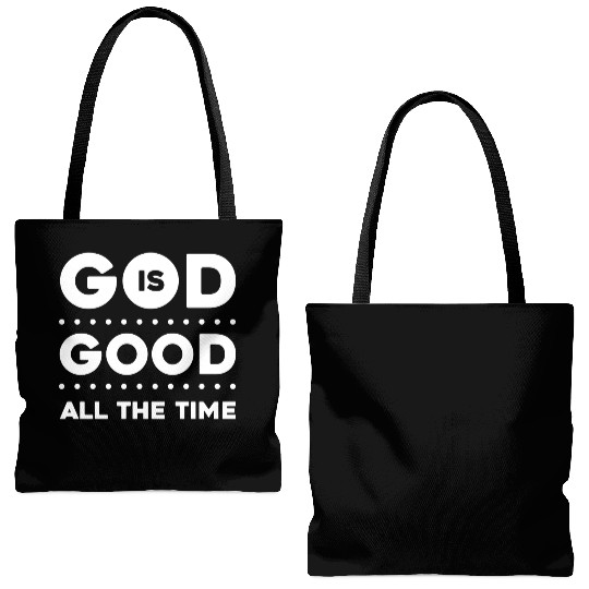 God Is Good Love Jesus Christian Christmas Tote Bags (AOP)