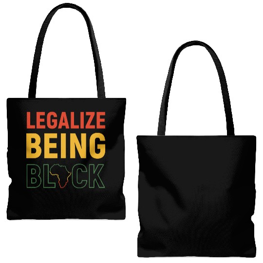 Legalize Being Black Black History Melanin Tote Bags (AOP)