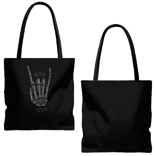 Never better skeleton Tote Bags (AOP)