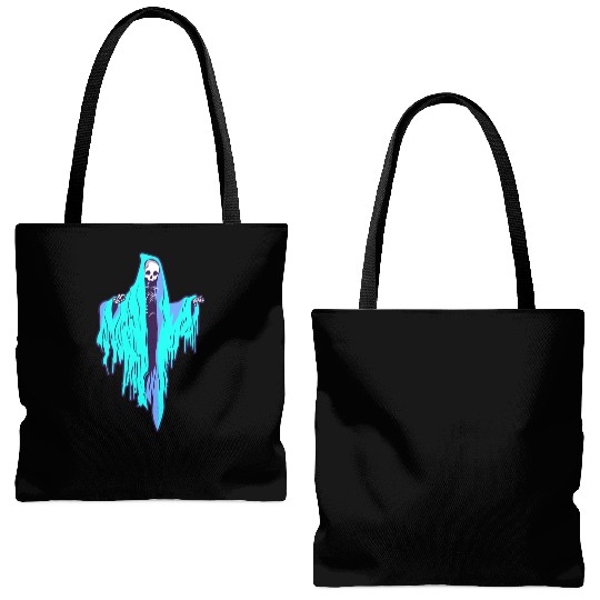 Horror Ghost Skeleton design Tote Bags (AOP)