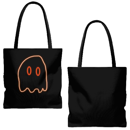 Orange neon ghost Tote Bags (AOP)