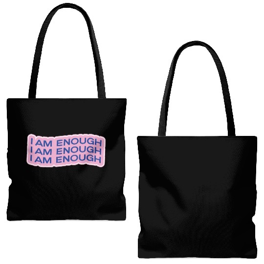 i am enough Tote Bags (AOP)