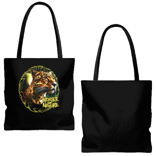 Moonlit Jaguar Tote Bags (AOP)