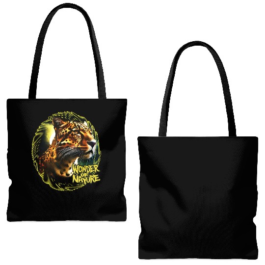 Moonlit Jaguar Tote Bags (AOP)