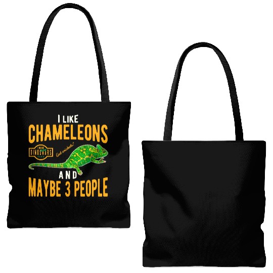 Chameleon Lizard Tote Bags (AOP)