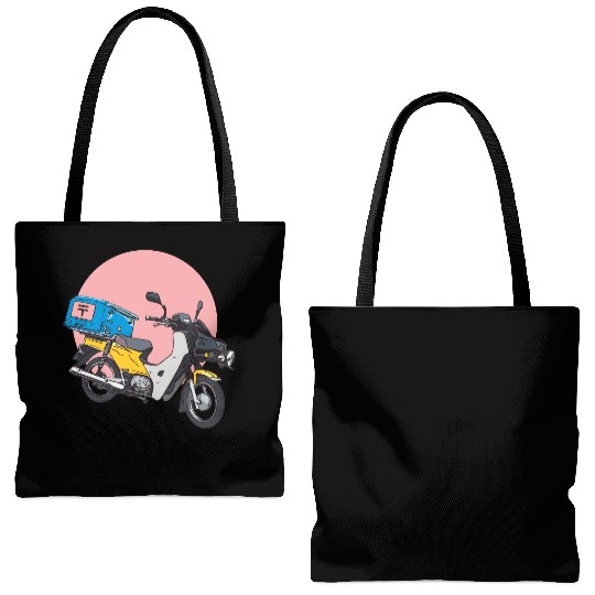 colorful motorcycle Tote Bags (AOP)