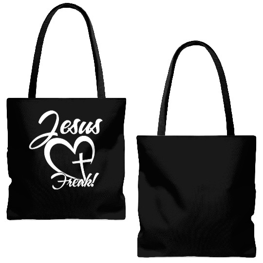 Jesus Freak Love Jesus Christian Christmas Tote Bags (AOP)