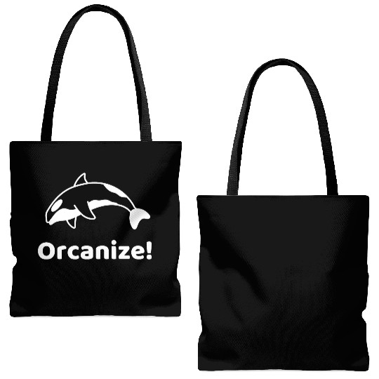 Orcanize Funny Team Orca Killer Whale Lover Gift Tote Bags (AOP)