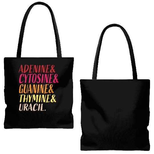 Nucleobases Biology Teacher DNA Biologist Tote Bags (AOP)
