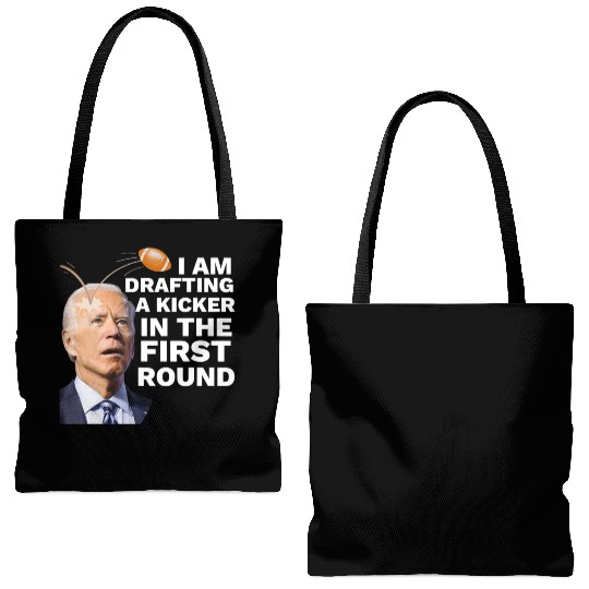Confused Drafting Kicker Funny Fantasy Football Tote Bags (AOP)