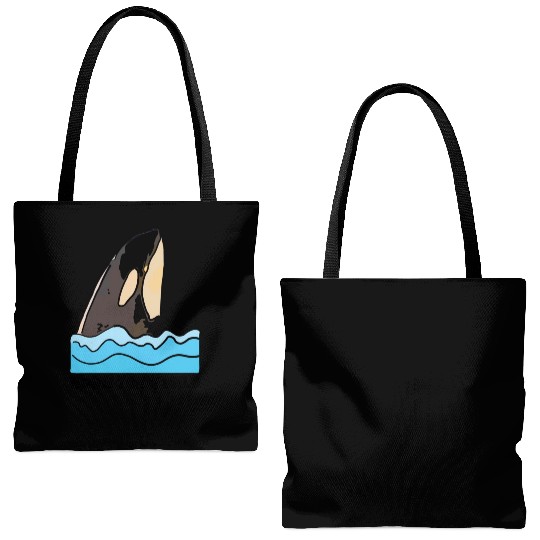 Born to Be Wild: Playful Orca Design Tote Bags (AOP)