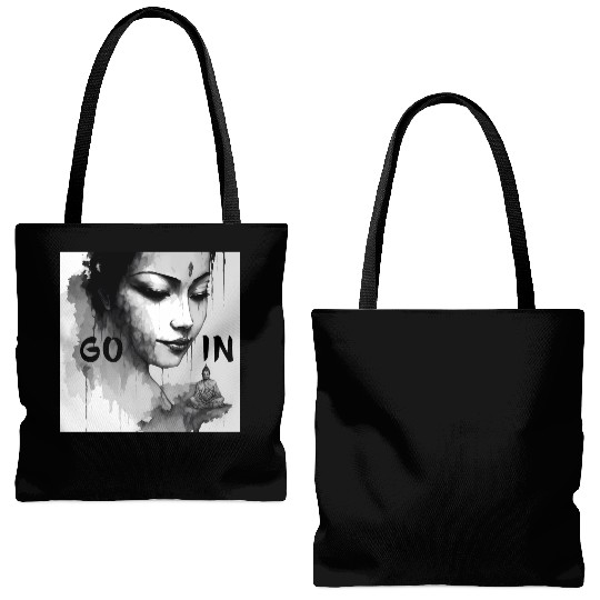 Go in, Zen Buddha Tote Bags (AOP)