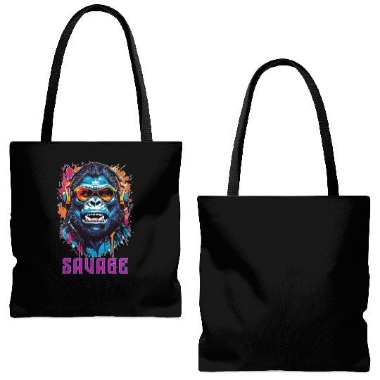 Savage Gorilla Tote Bags (AOP)
