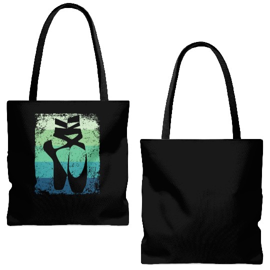 Ballet Shoes Vintage Woman Ballerina Tote Bags (AOP)