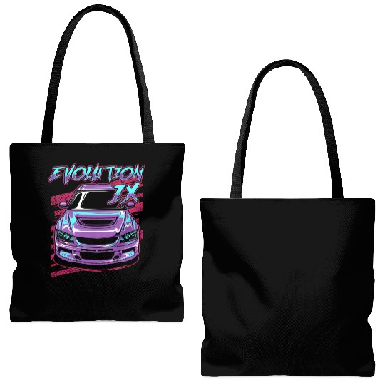 Lancer Evolution Ix Neon Theme Tote Bags (AOP)