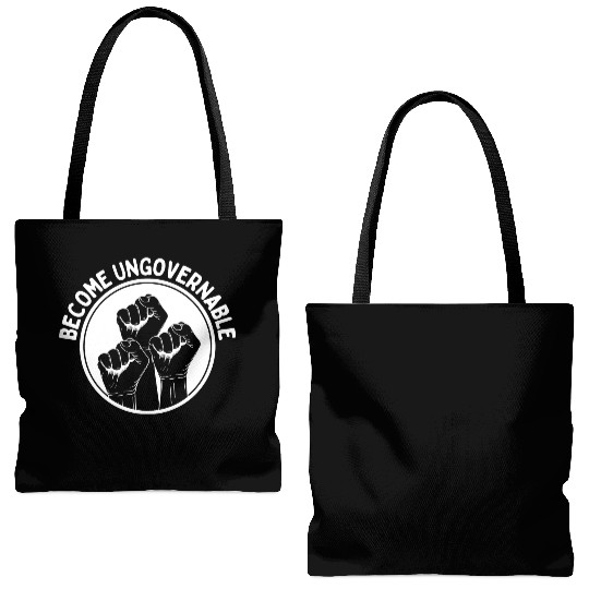Become Ungovernable Punk Anarchy Lovers Gift Tote Bags (AOP)