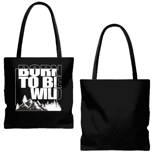 BORN TO BE WILD Tote Bags (AOP)