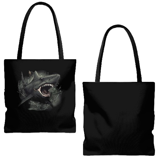 Shark attack Tote Bags (AOP)
