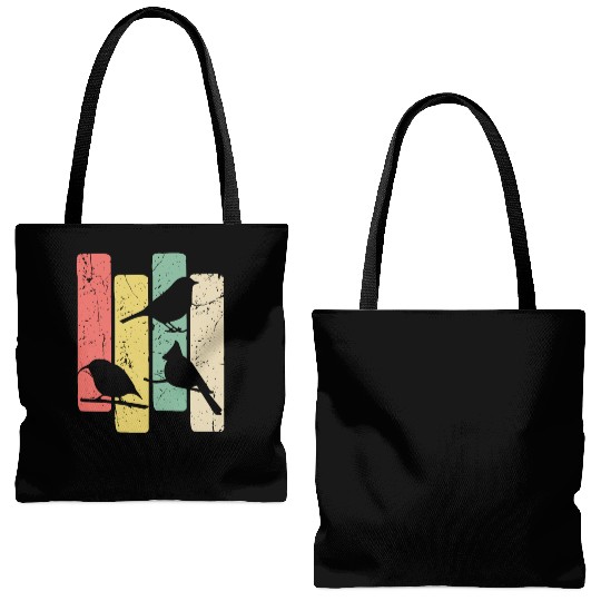 Birds Art Budgie Heron Sparrow Robin Hummingbird Tote Bags (AOP)