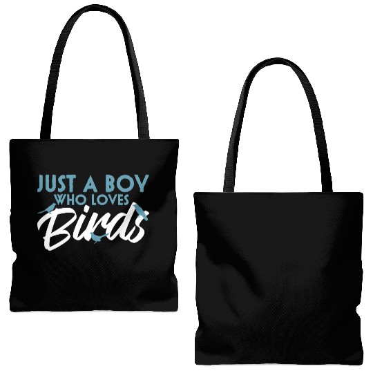 Bird Budgie Boy Avian Love Robin Heron Hummingbird Tote Bags (AOP)