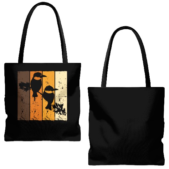 Birds Art Budgie Sparrow Canary Parrot Hummingbird Tote Bags (AOP)