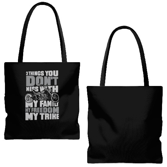 My Family My Freedom My Trike Motorcycle Tote Bags (AOP)