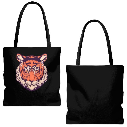 Realist Tiger Tigress Portrait With High Level Of Tote Bags (AOP)