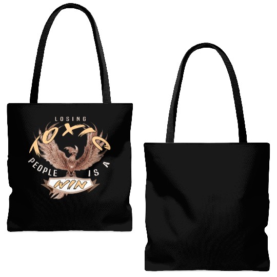 losing toxic people is a win Tote Bags (AOP)
