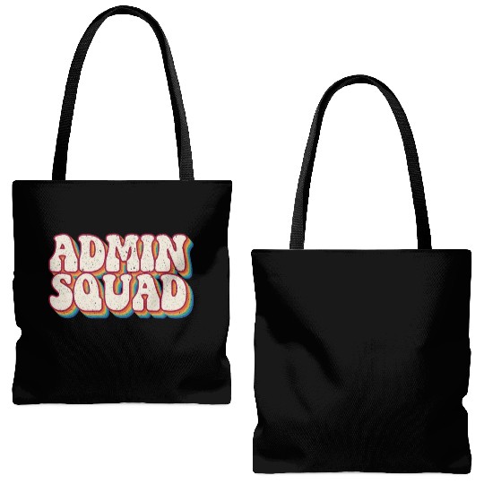 School Administrator Principal Admin Squad Tote Bags (AOP)