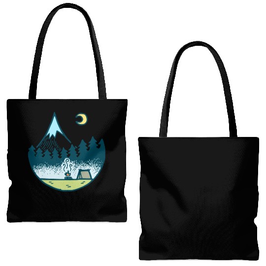 Keep It Simple (Camping At Night) Tote Bags (AOP)