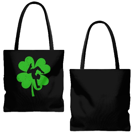 Gymnast St. Patrick's Day Irish Shamrock Tote Bags (AOP)